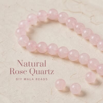 Premium Natural Rose Quartz Loose Beads for DIY Mala