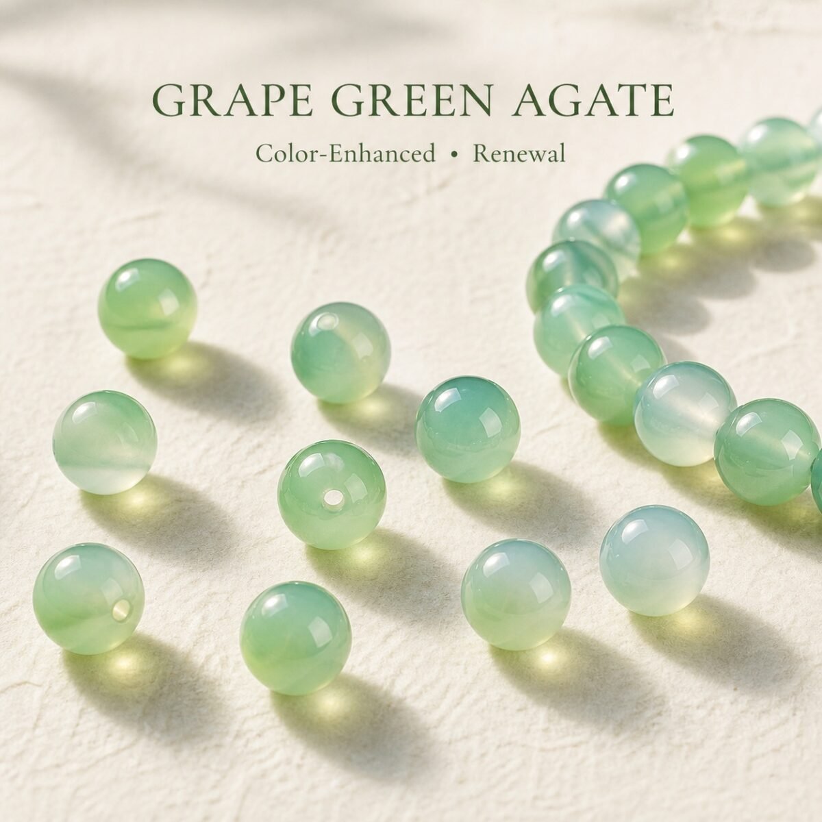 Premium Synthetic & Color-Enhanced Agate Beads for DIY Mala