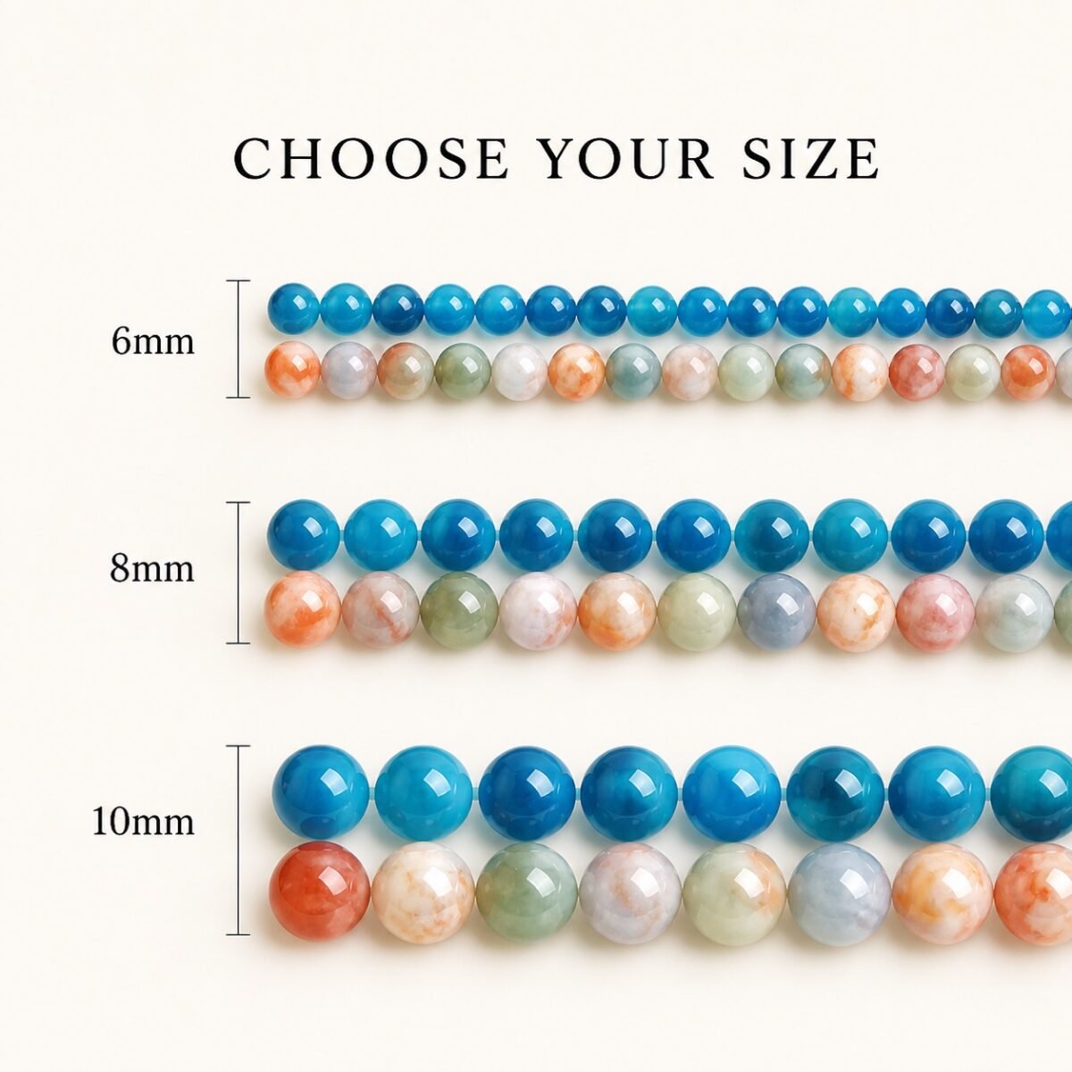 Premium Synthetic & Color-Enhanced Agate Beads for DIY Mala
