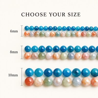 Premium Synthetic & Color-Enhanced Agate Beads for DIY Mala