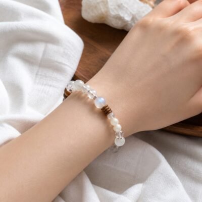 pure-balance-moonstone-clear-quartz-bracelet-05-white-hand Pure Balance Moonstone & Clear Quartz Bracelet