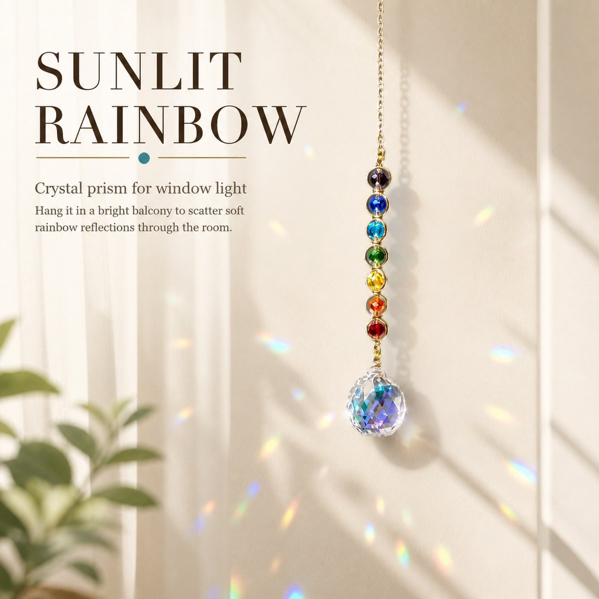 Rainbow Crystal Prism Suncatcher