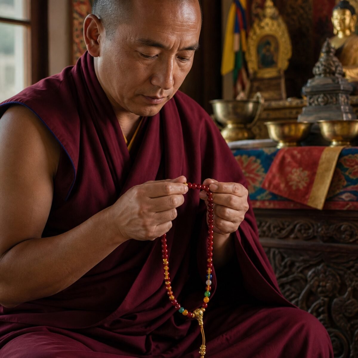 Red Agate 108-Bead Mala