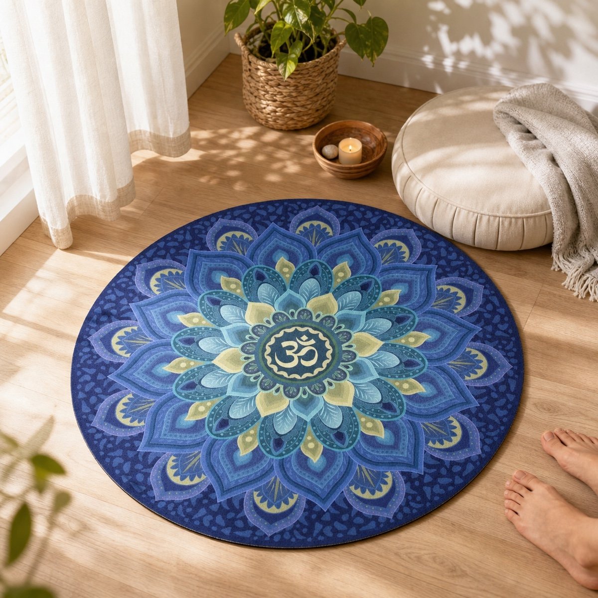 Round Mandala Meditation Mat