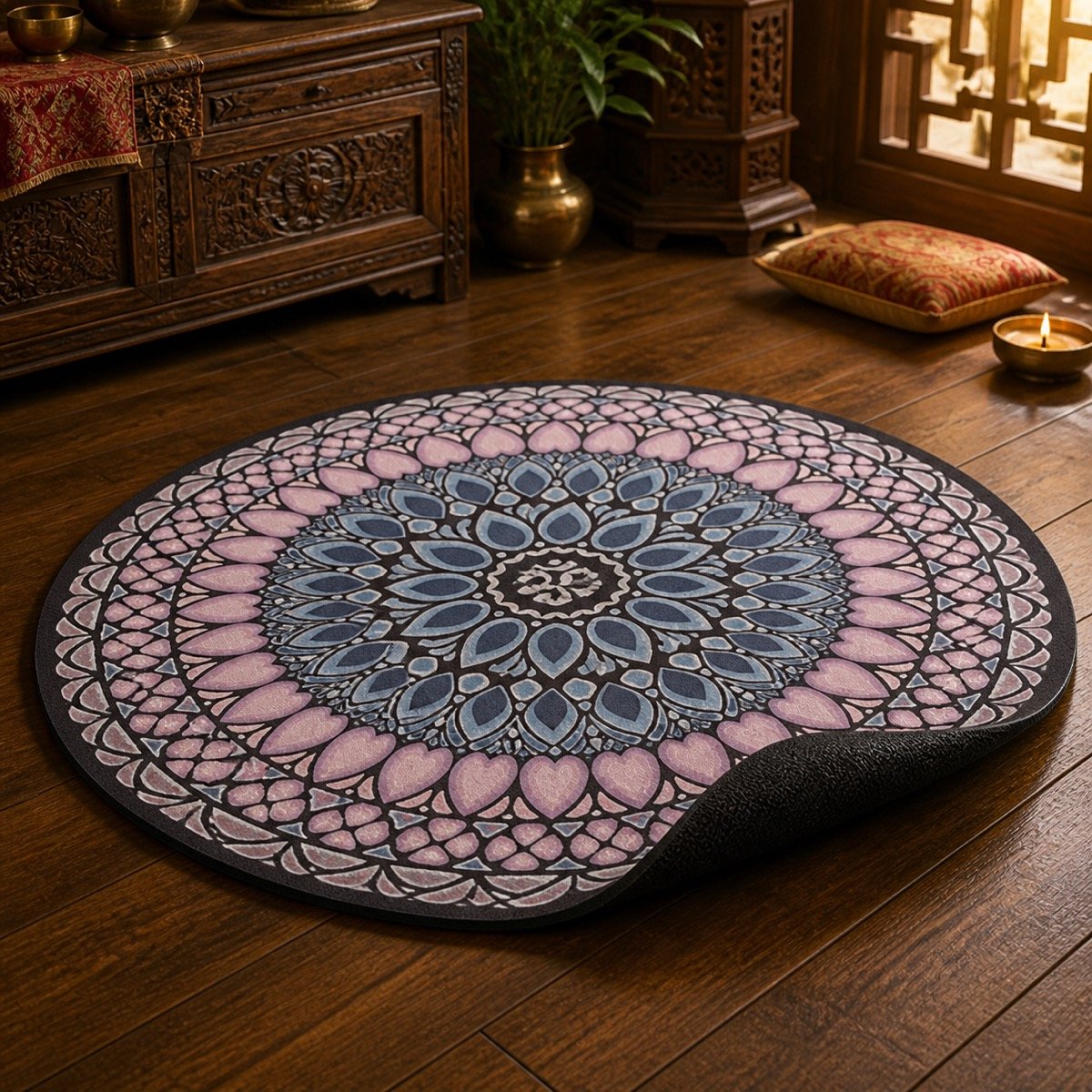Round Mandala Meditation Mat