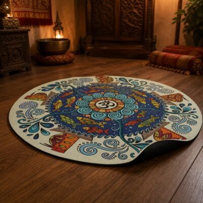 Round Mandala Meditation Mat