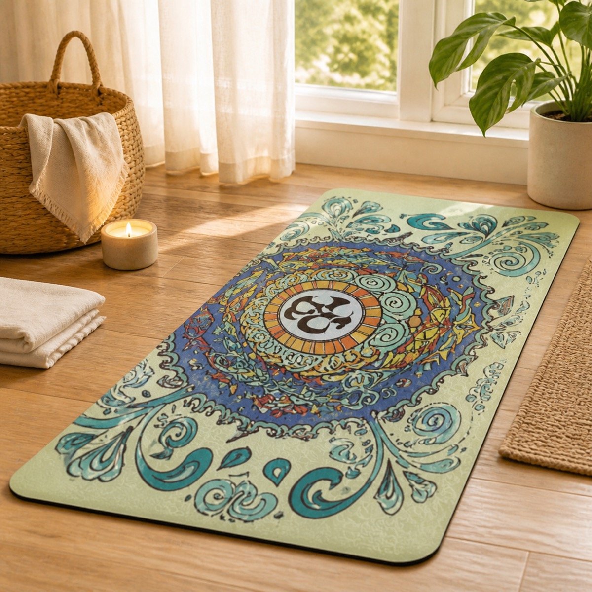 Round Mandala Meditation Mat