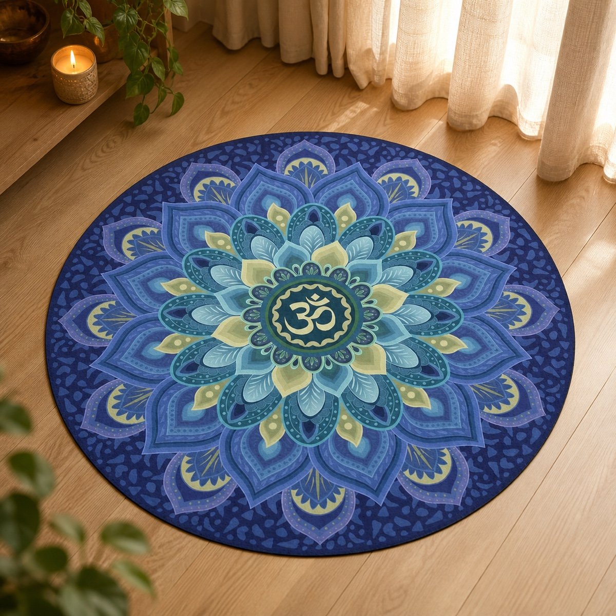Round Mandala Meditation Mat