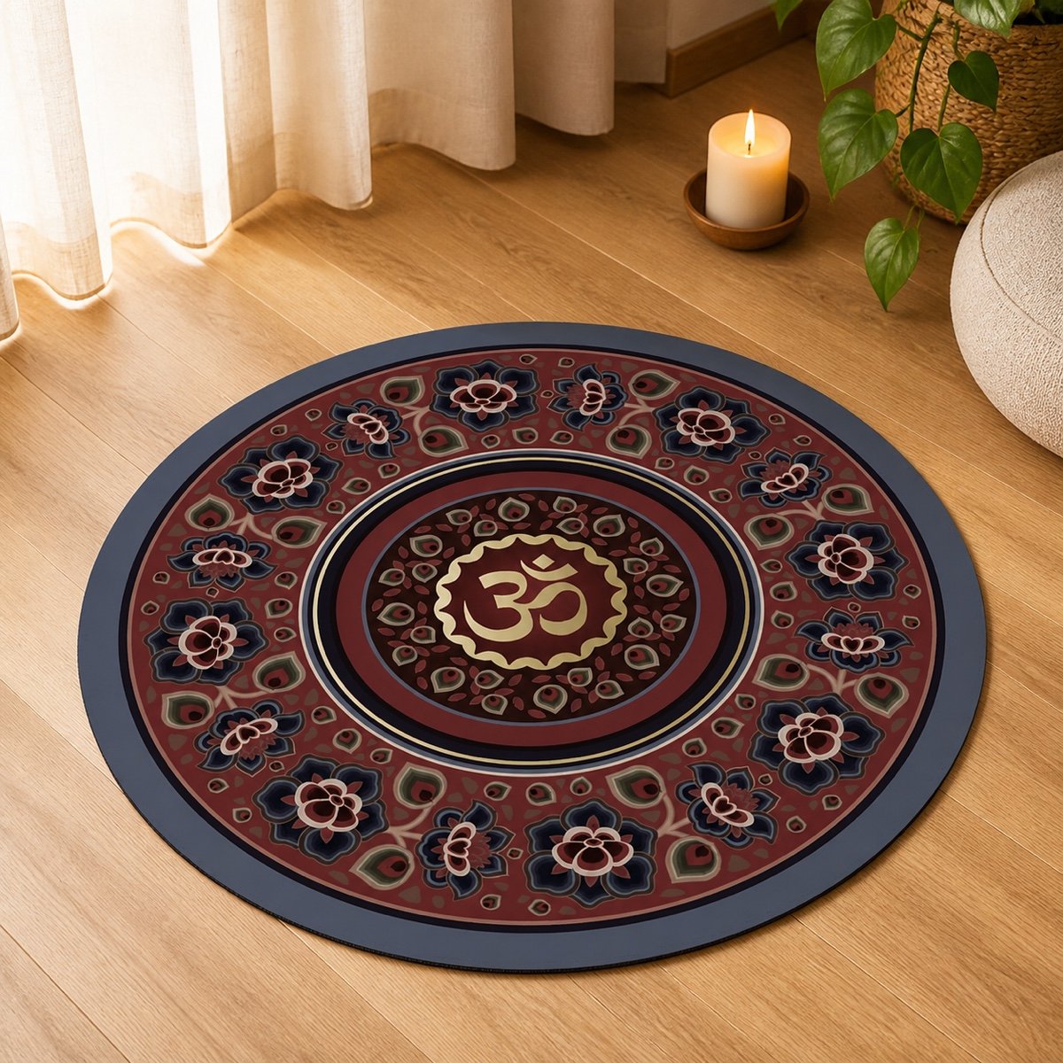 Round Mandala Meditation Mat