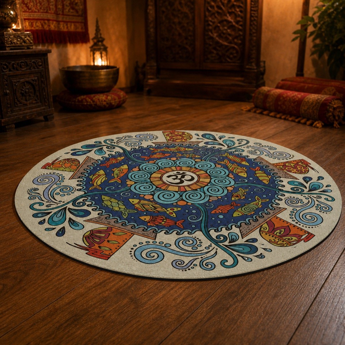 Round Mandala Meditation Mat