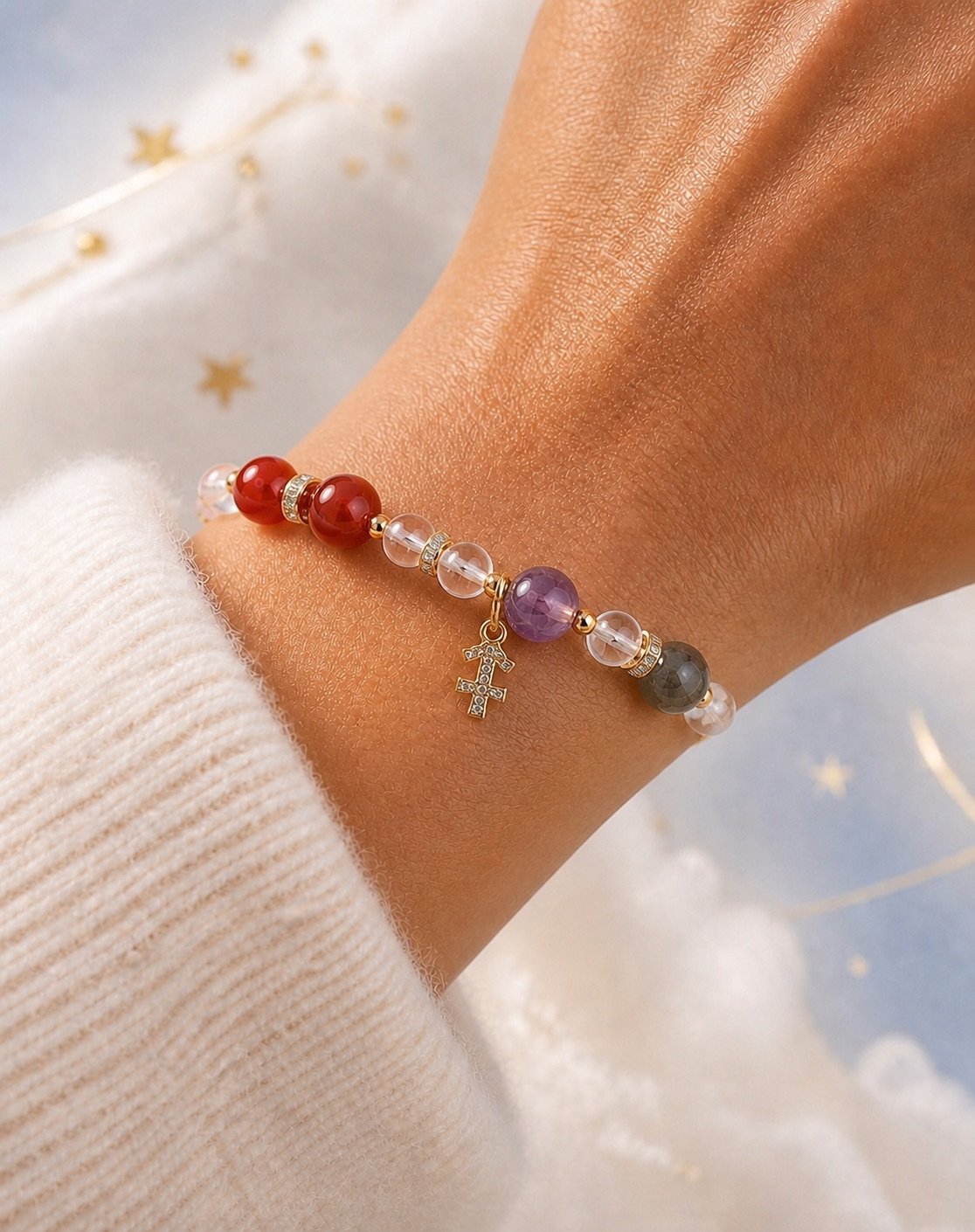 Sagittarius Open Horizon Zodiac Crystal Bracelet