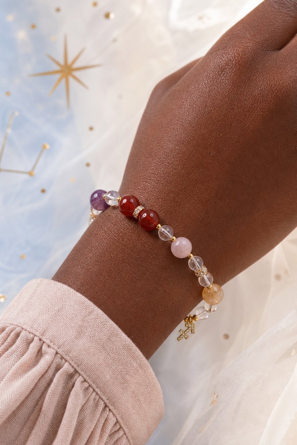 Sagittarius Open Horizon Zodiac Crystal Bracelet
