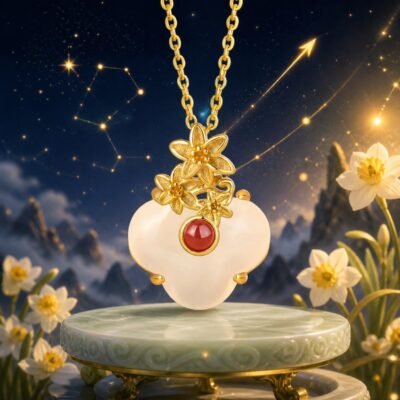 sagittarius-eastern-guardian-flower-necklace-01-product Sagittarius Narcissus Flower Goddess Necklace