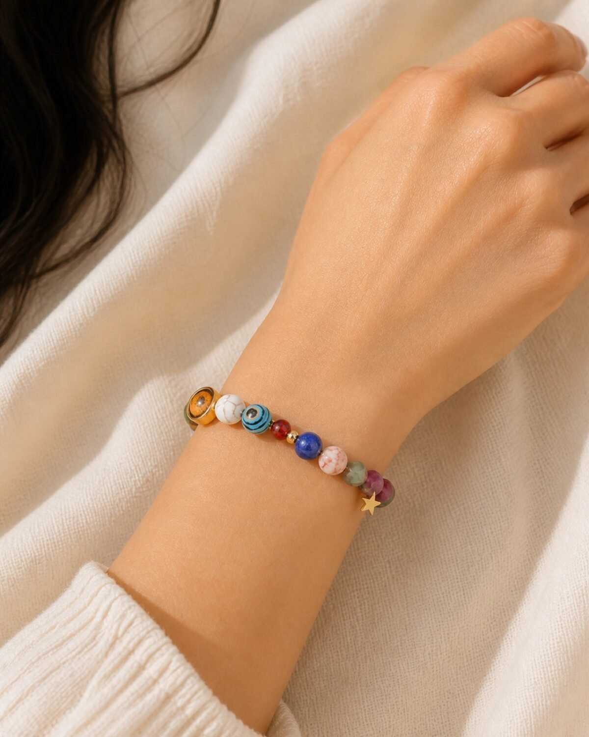 Sagittarius Celestial Light Planetary Bead Bracelet