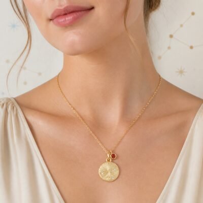 Sagittarius Gold Constellation Medallion Necklace
