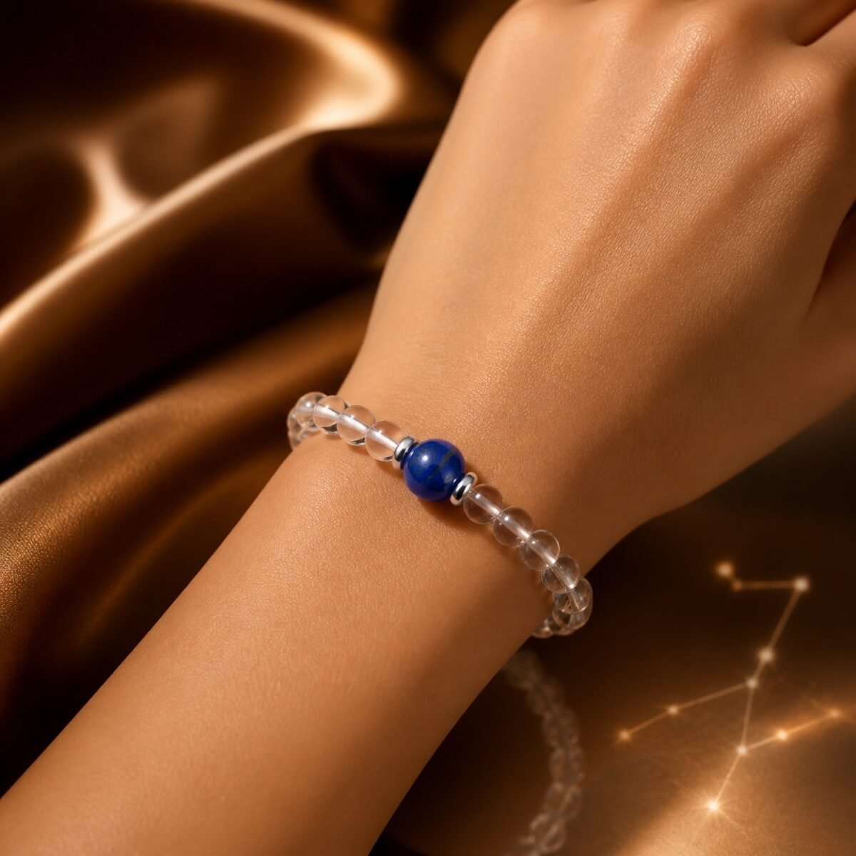 sagittarius-lapis-lazuli-03-worn-deep Sagittarius Celestial Birthstone Crystal Bracelet