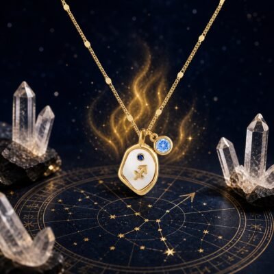 sagittarius-pearlescent-zodiac-birthstone-necklace-04-zodiac-totem Sagittarius Pearlescent Zodiac Birthstone Necklace