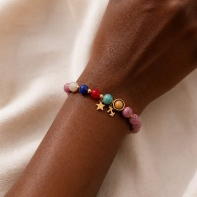 sagittarius-pink-black-skin Sagittarius Rose Zodiac Totem Bracelet