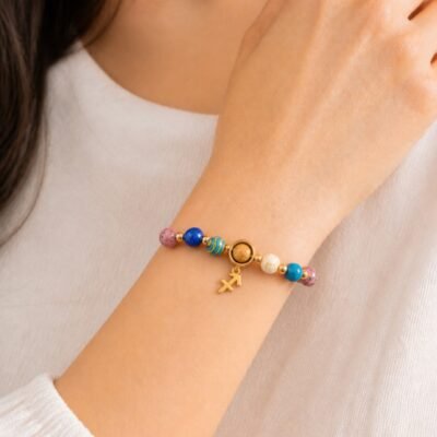 sagittarius-pink-light-skin Sagittarius Rose Zodiac Totem Bracelet