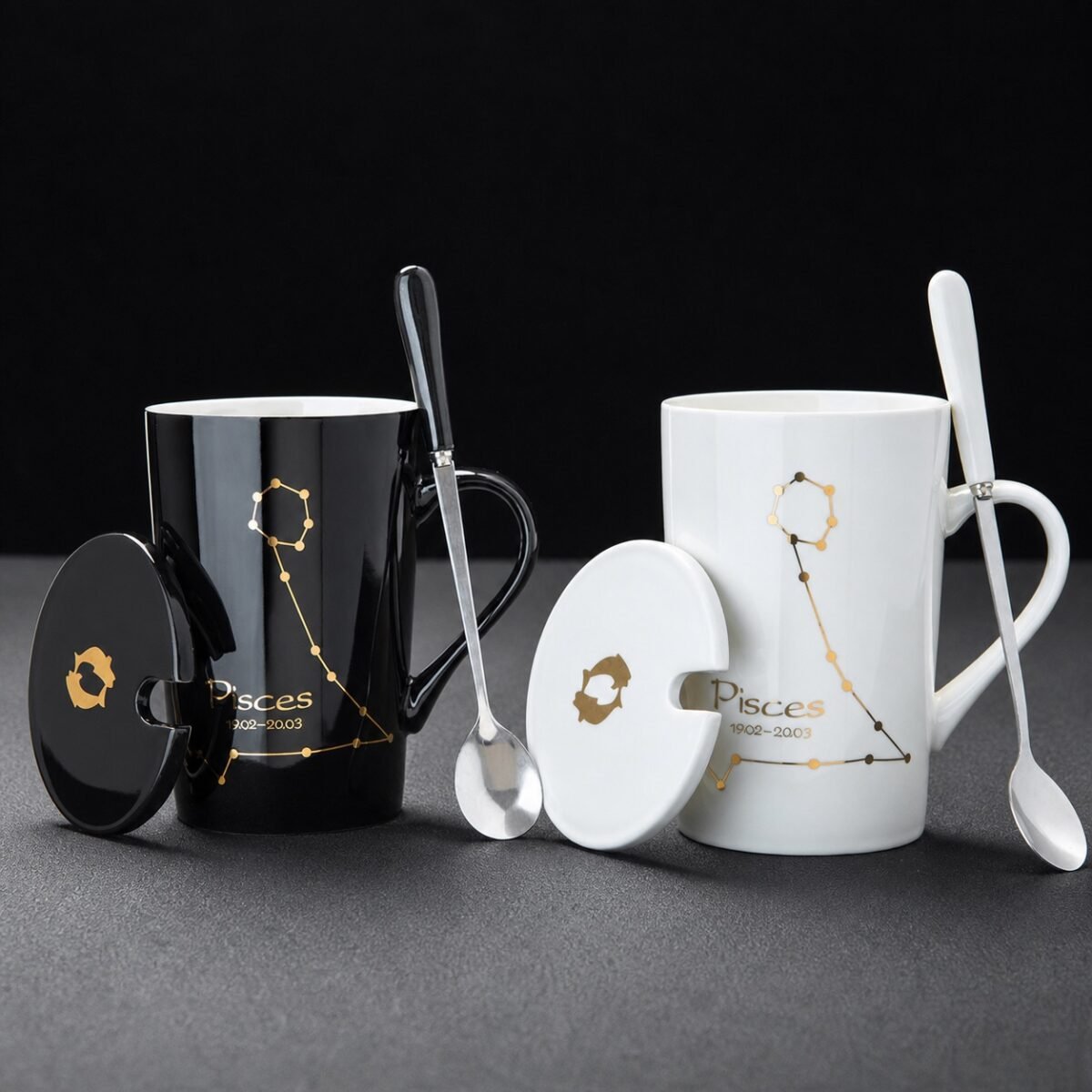 sagittarius-zodiac-constellation-ceramic-mug-set-03-white Sagittarius Zodiac Constellation Ceramic Mug & Spoon Set