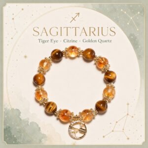 Zodiac Crystal Talisman Bracelet — Choose Your Sign - Sagittarius