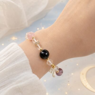 Scorpio Shadow & Gold Zodiac Crystal Bracelet