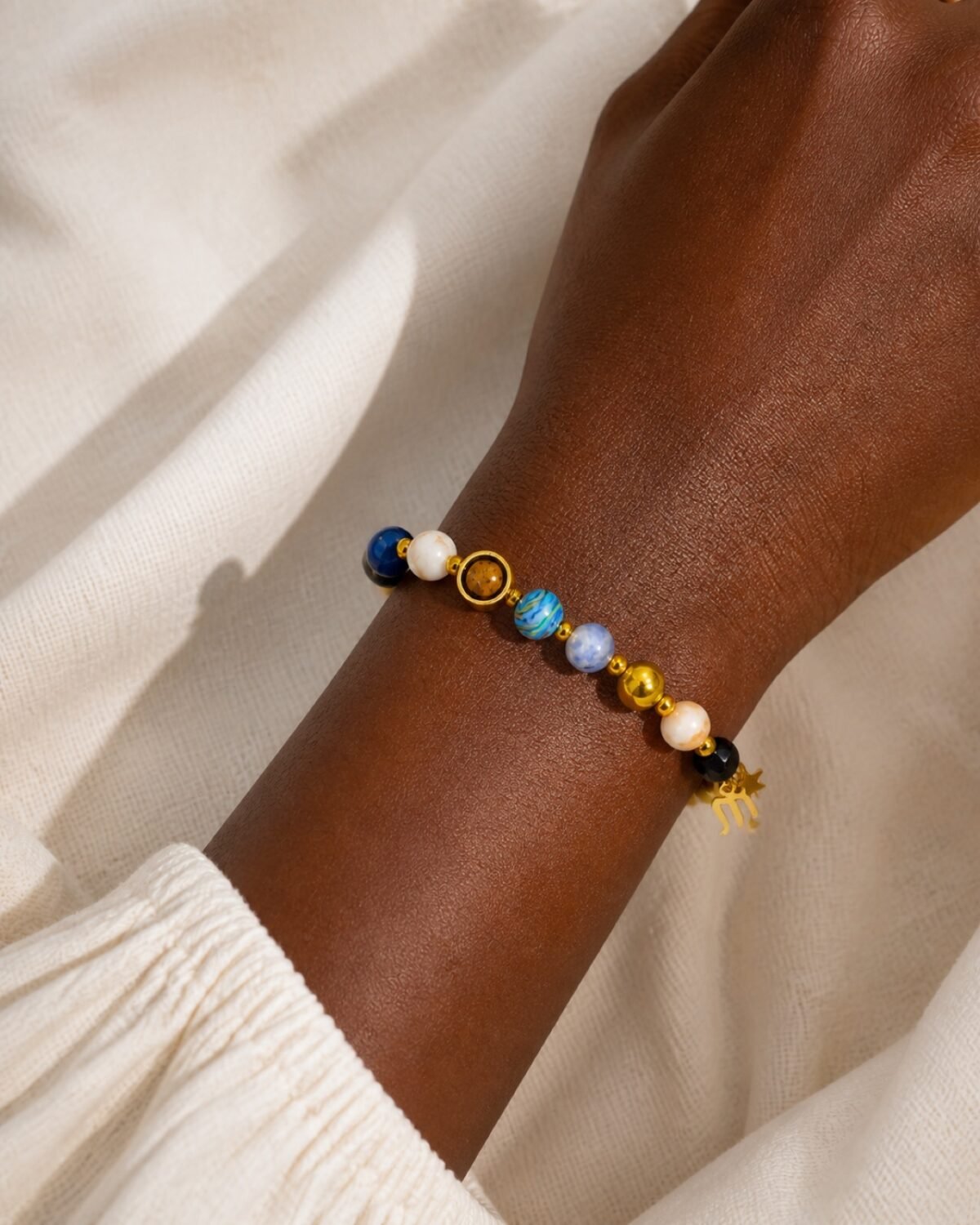 Scorpio Midnight Zodiac Faceted Crystal Bracelet