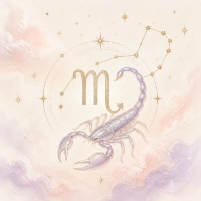 Scorpio Rose Gold Crystal Zodiac Necklace