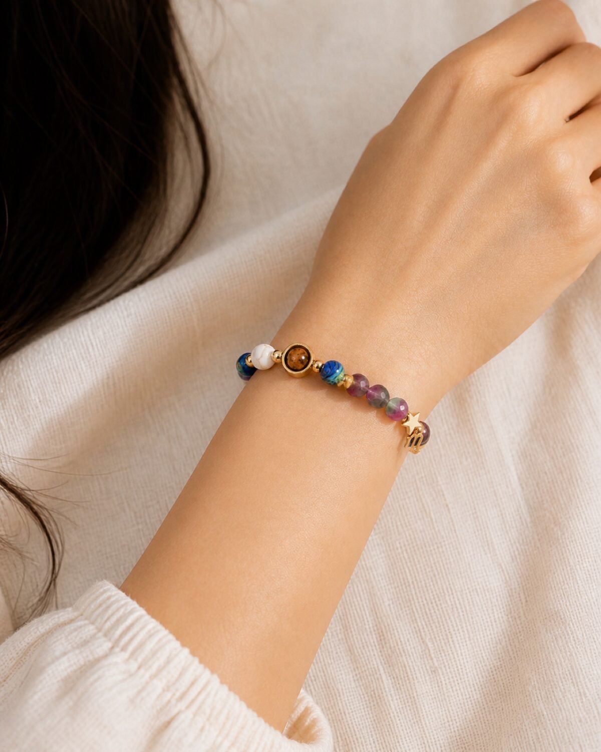 Scorpio Celestial Light Planetary Bead Bracelet