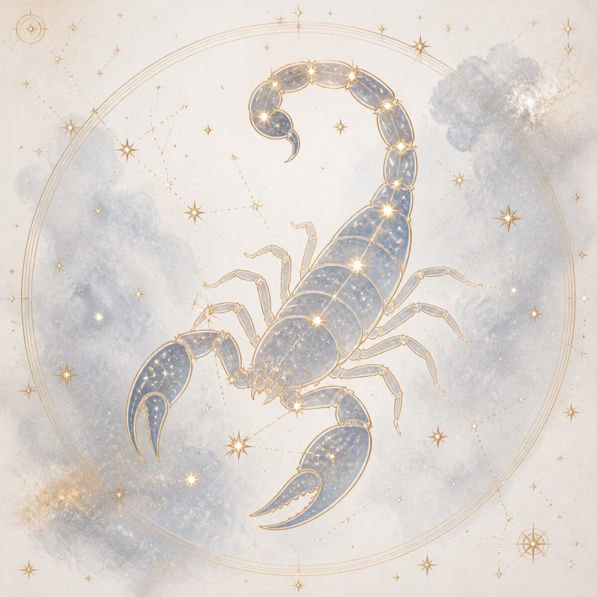 scorpio-gold-zodiac-medallion-necklace-scorpio-zodiac-totem Scorpio Gold Constellation Medallion Necklace