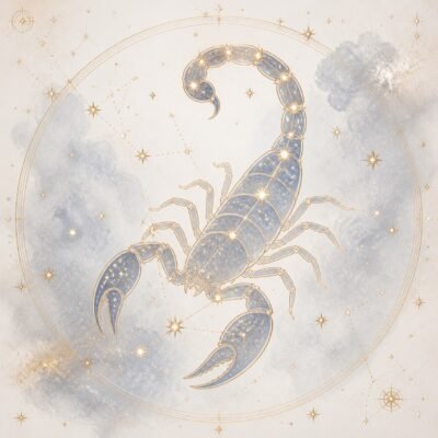 scorpio-gold-zodiac-medallion-necklace-scorpio-zodiac-totem Scorpio Gold Constellation Medallion Necklace