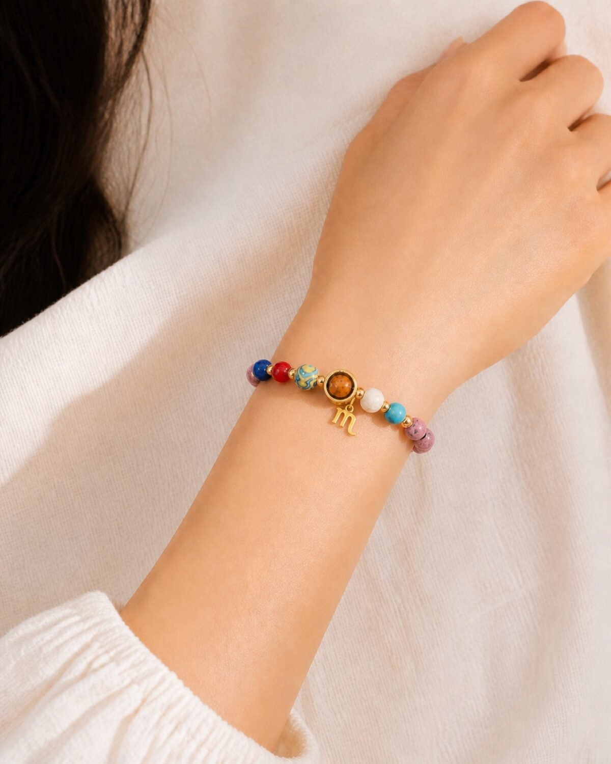 Scorpio Rose Zodiac Totem Bracelet