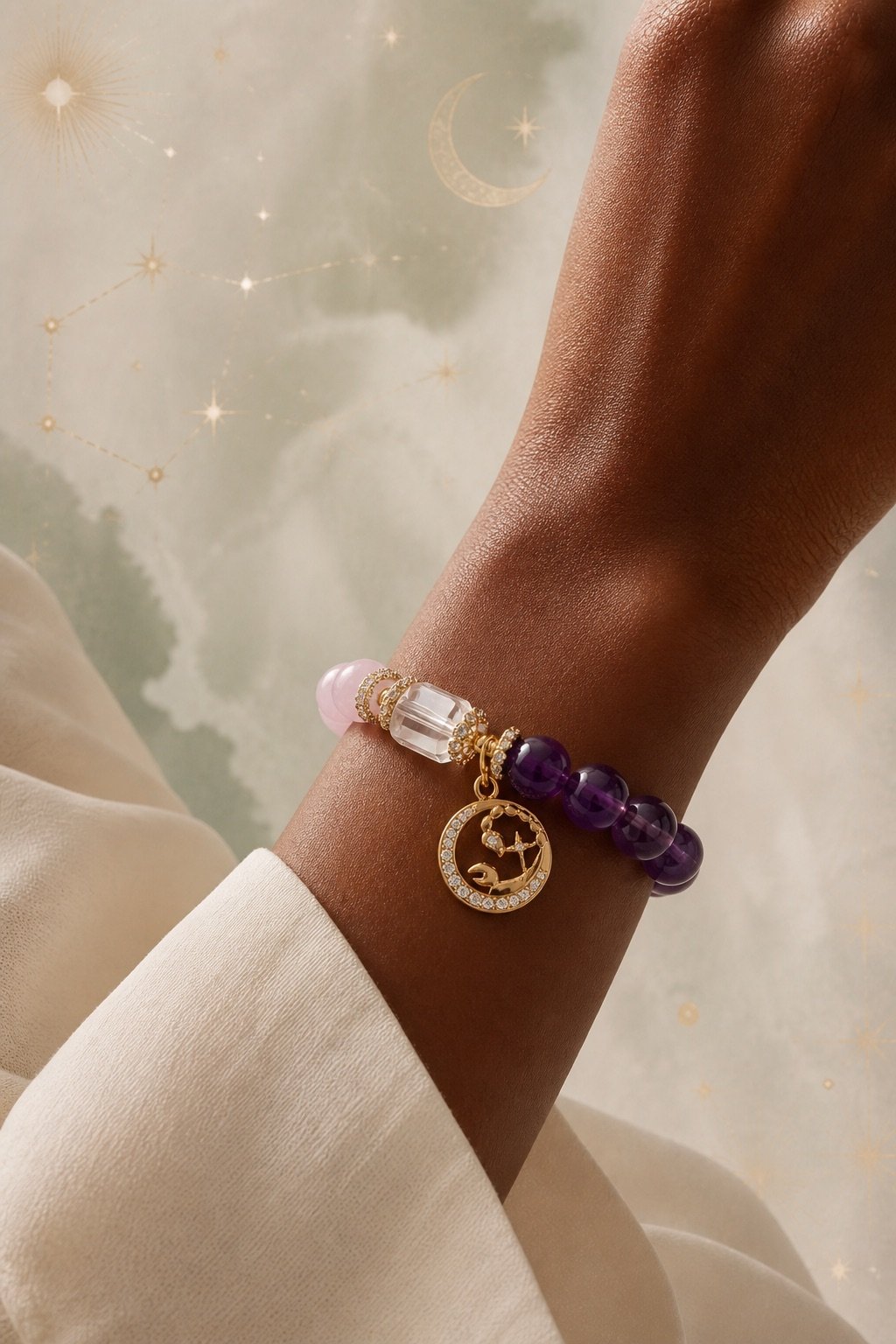 Scorpio Zodiac Crystal Talisman Bracelet