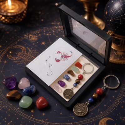 Scorpio Seven Chakra Crystal Keychain Gift Set