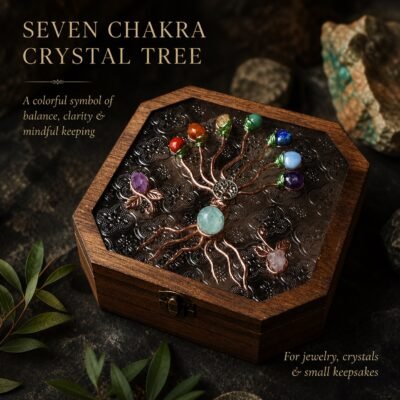 Seven Chakra Crystal Tree Jewelry Box
