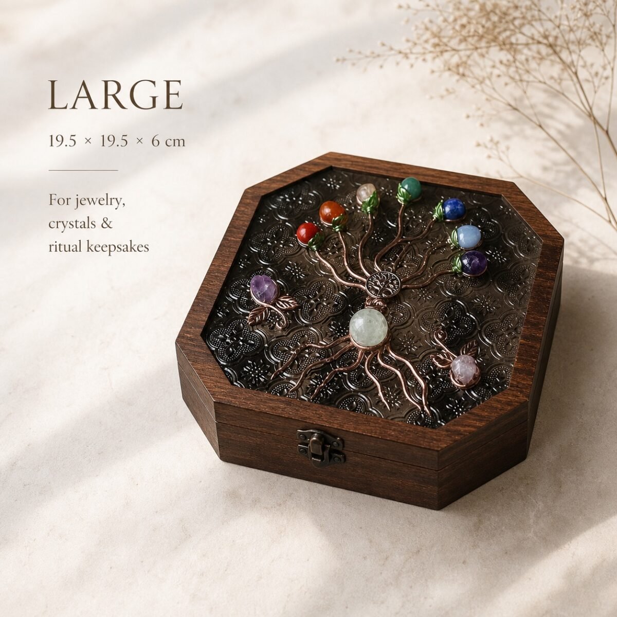 Seven Chakra Crystal Tree Jewelry Box