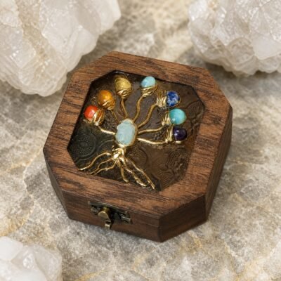 Seven Chakra Crystal Tree Jewelry Box