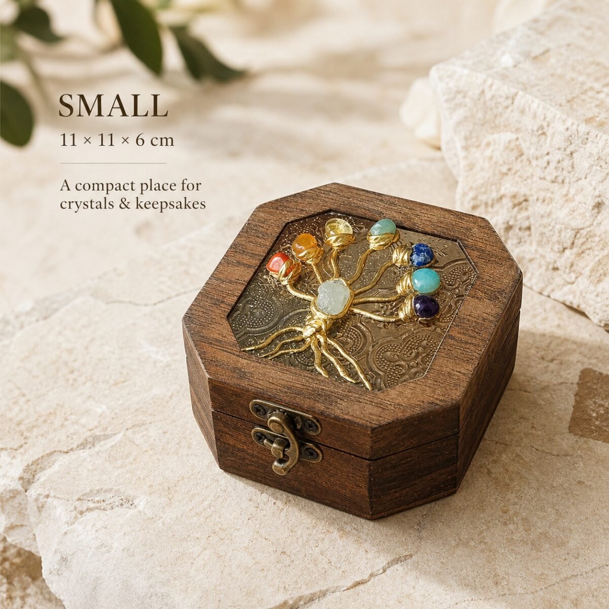 Seven Chakra Crystal Tree Jewelry Box