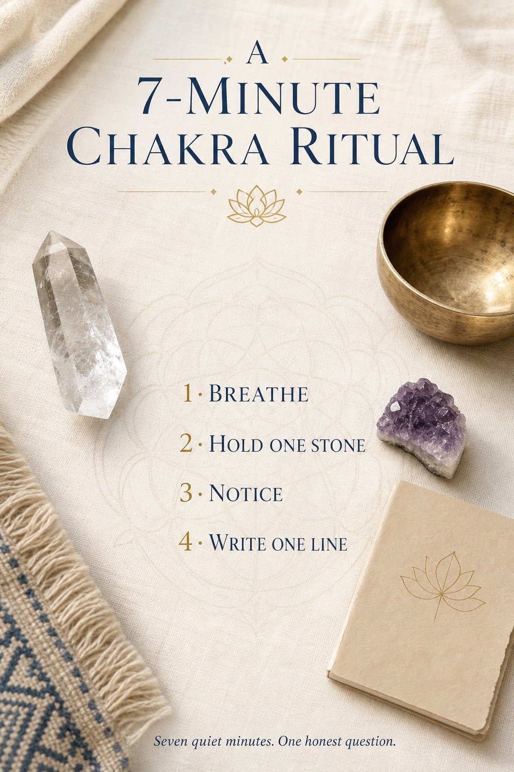 A simple seven-minute chakra crystal ritual