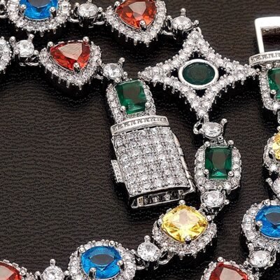 Silver Celestial Gem Tennis Chain
