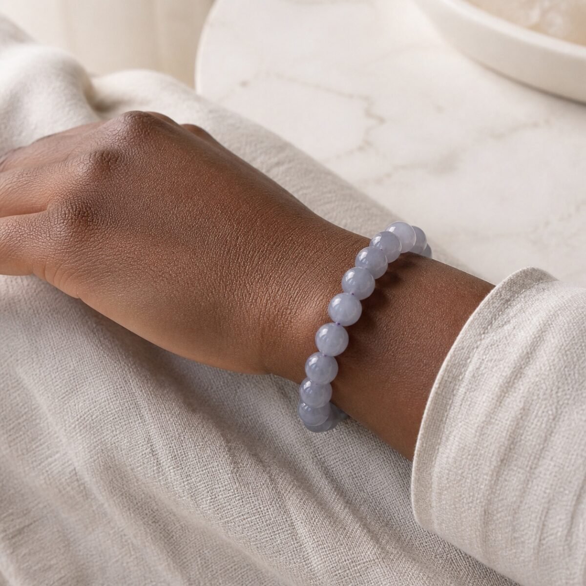 Smoky Lavender Jade Calm Bracelet