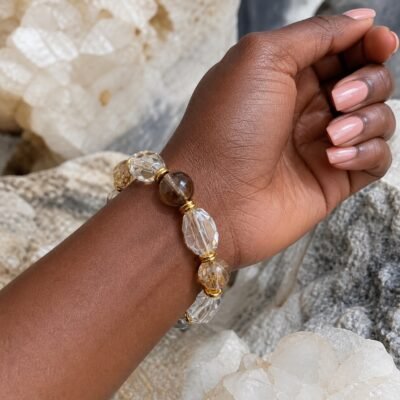 Smoky Quartz & Golden Rutile Clarity Bracelet
