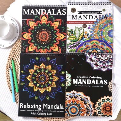 spiral-bound-mindfulness-coloring-book-01-four-cover-overview Spiral-Bound Mindfulness Coloring Book