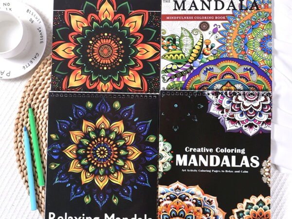 spiral-bound-mindfulness-coloring-book-01-four-cover-overview Spiral-Bound Mindfulness Coloring Book