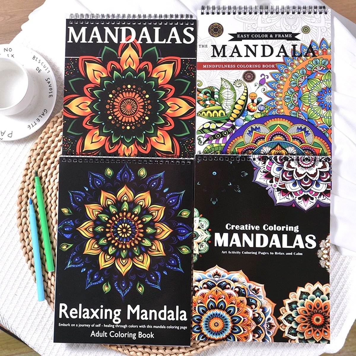 spiral-bound-mindfulness-coloring-book-01-four-cover-overview Spiral-Bound Mindfulness Coloring Book