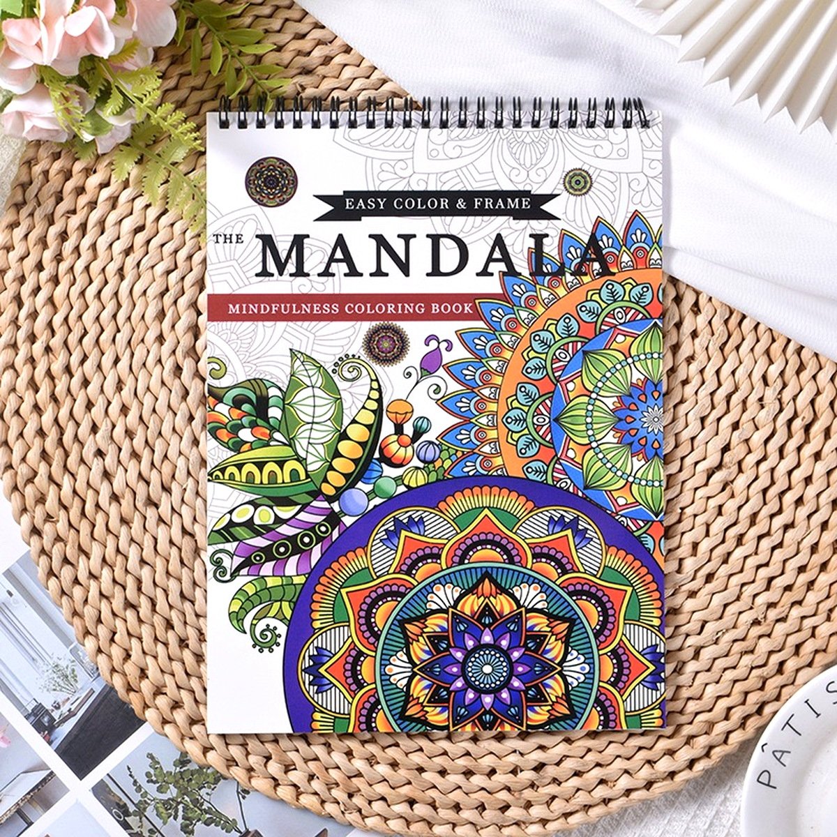 spiral-bound-mindfulness-coloring-book-04-easy-color-frame-mandala-cover Spiral-Bound Mindfulness Coloring Book