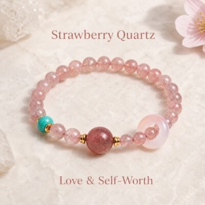 strawberry-quartz-peach-blossom-love-bracelet-02-single-variant Strawberry Quartz Peach Blossom Love Bracelet