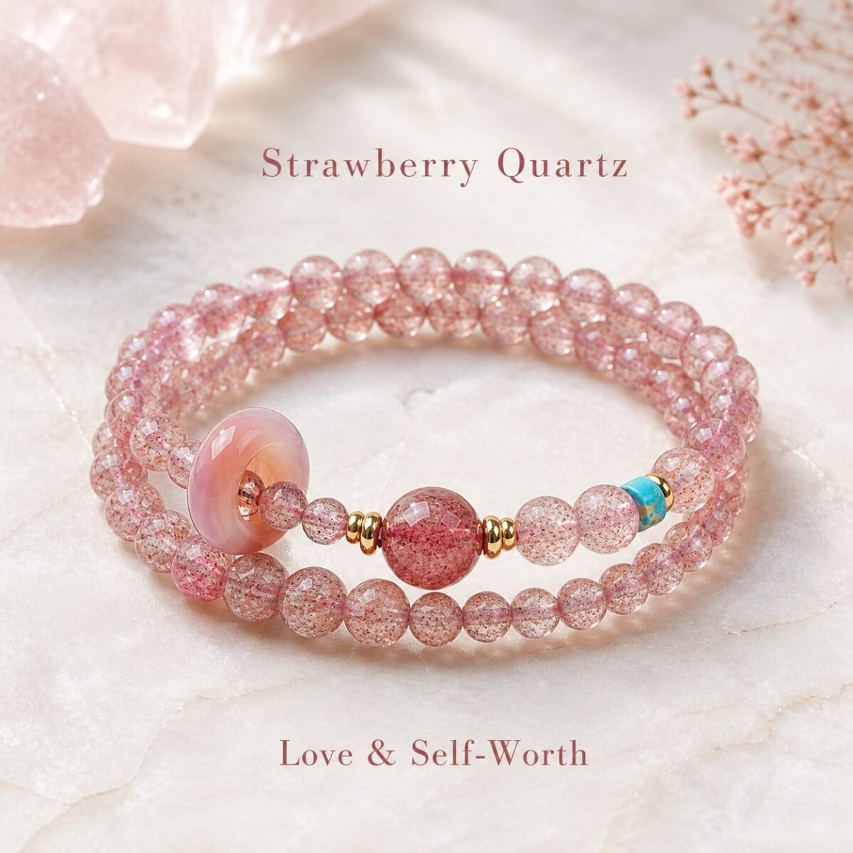 strawberry-quartz-peach-blossom-love-bracelet-03-double-variant Strawberry Quartz Peach Blossom Love Bracelet