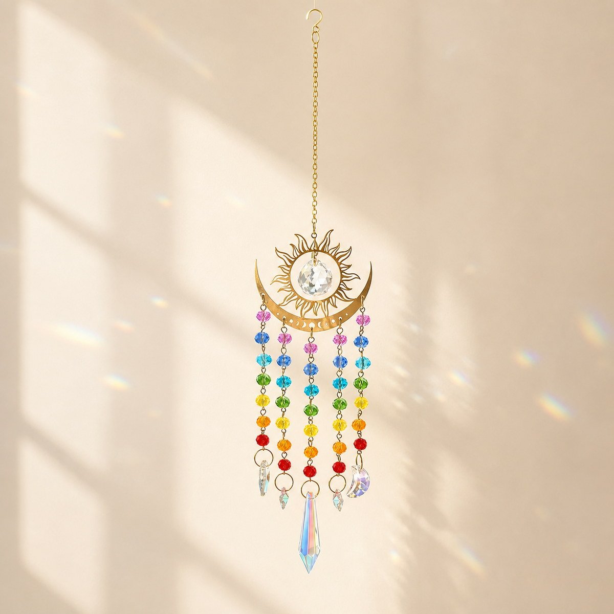 Sun & Moon Crystal Suncatcher