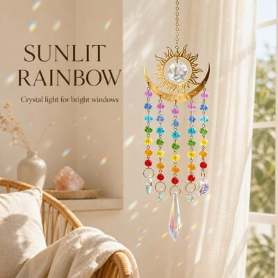Sun & Moon Crystal Suncatcher